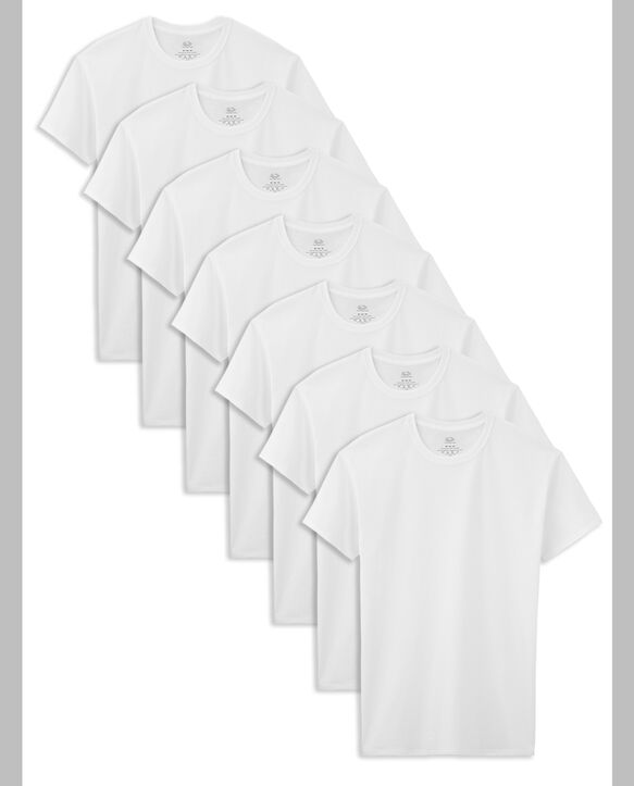 Boys' Short Sleeve White Crew T-Shirts, 7 Pack White