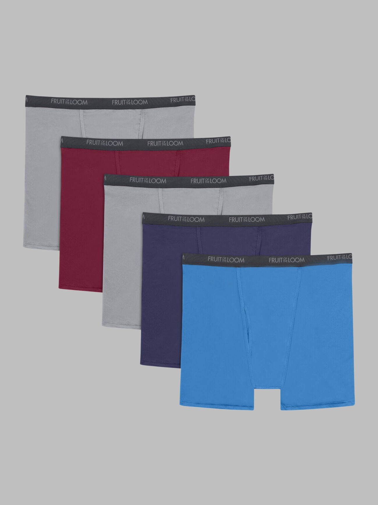 Big Men's Micro-Stretch Boxer Briefs, Assorted 5 Pack Assorted
