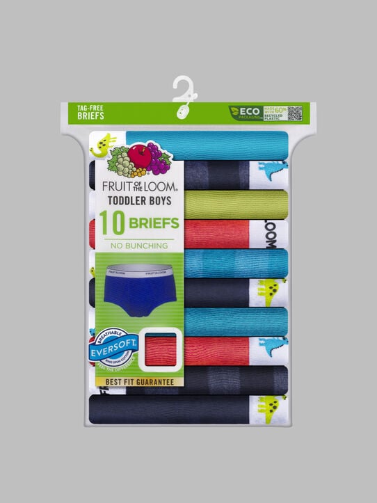 Toddler Boys' Briefs, Assorted 10 Pack ASSORTED