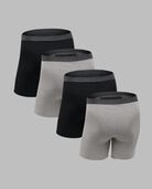 Men's Premium CoolZone® Boxer Briefs, Black and Grey 4 Pack ASSORTED