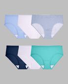Women's Comfort Covered Cotton Hipster Panty, Assorted 6 Pack ASSORTED