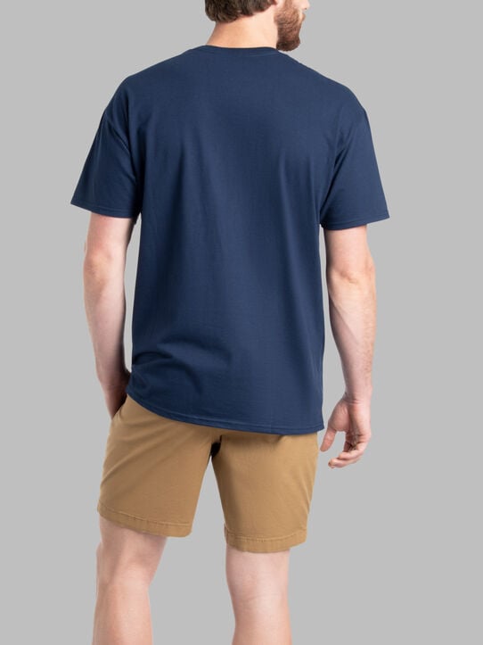 Men’sEversoft®  Short Sleeve Crew T-Shirt, Extended Sizes 2 Pack J.NAVY