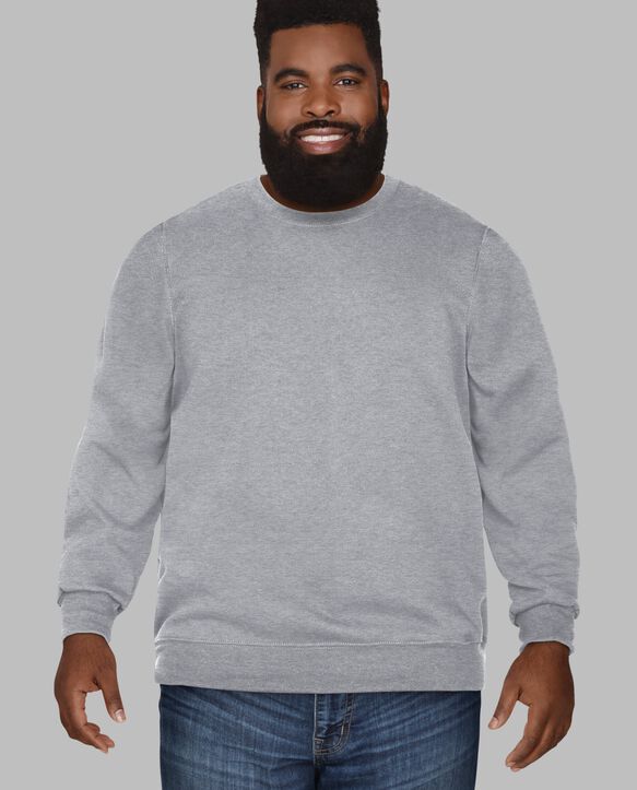 Big Men's Eversoft® Fleece Crew Sweatshirt Grey Heather