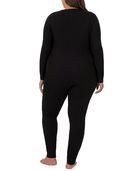 Women's Fit For Me By Fruit of the Loom Waffle Unionsuit BLACK