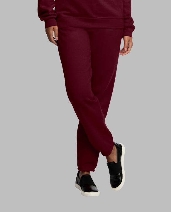 Eversoft® Fleece Elastic Bottom Sweatpants, Extended Sizes Maroon