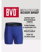 BVD Men's Ultra Soft Black Boxer Brief, 3 Pack ASSORTED