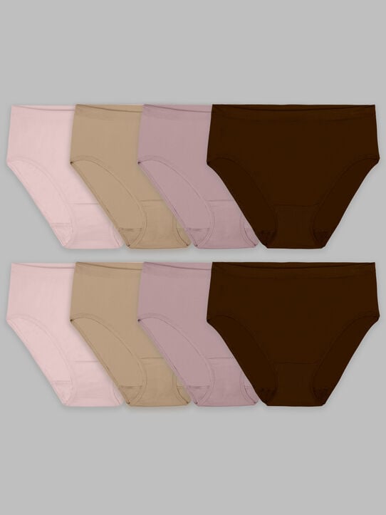 Women's Seamless Hi-Cut Panty, Assorted 8 Pack Assorted