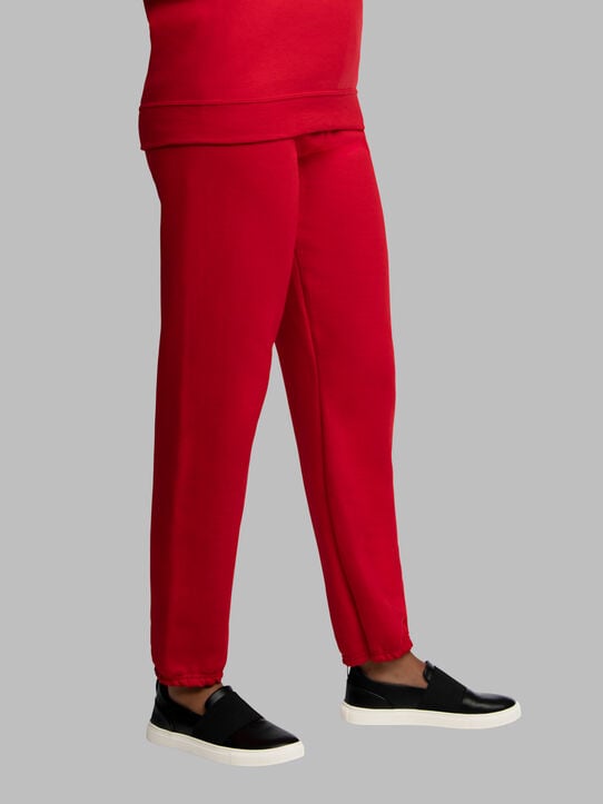 EverSoft®  Fleece Elastic Bottom Sweatpants, Extended Sizes Red