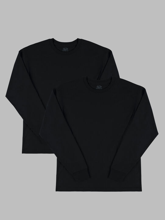 Men's 2 Pack Long Sleeve T-shirt Black Ink
