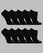 Women's Everyday Soft Cushioned No Show Socks, 10 Pack BLACK
