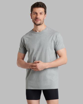 Men's Premium Undershirt, Black and Gray 4 Pack 