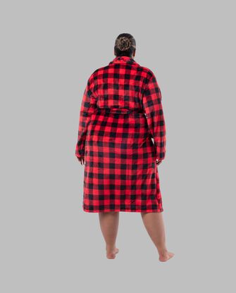 Women's Plus Sized Holiday Fleece Robe 