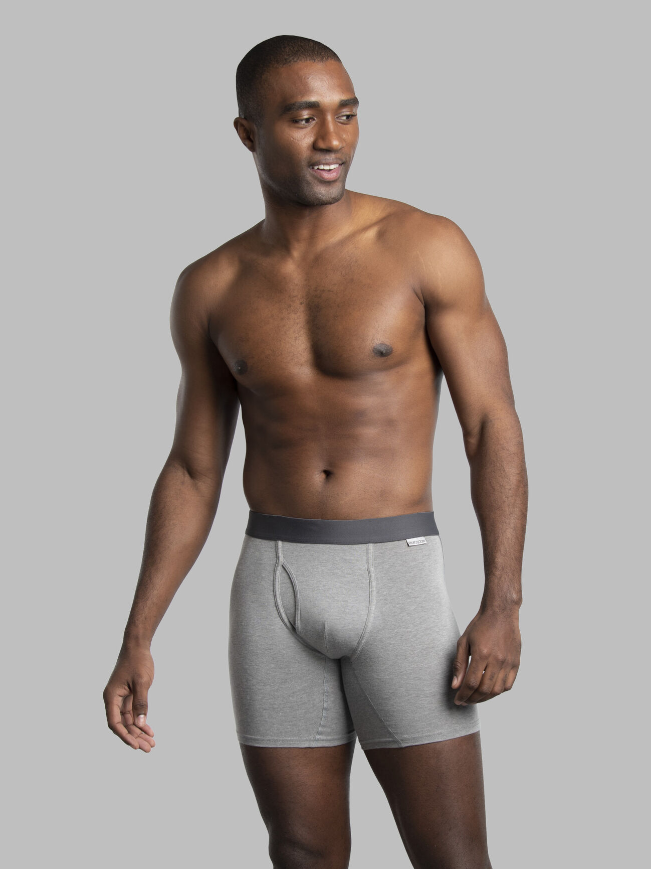 Men's Crafted Comfort™ Boxer Briefs, Black Heather 3 Pack