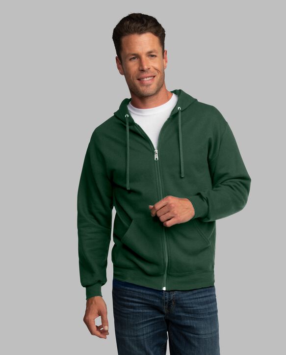 Eversoft® Fleece Full Zip Hoodie Sweatshirt, Extended Sizes Green