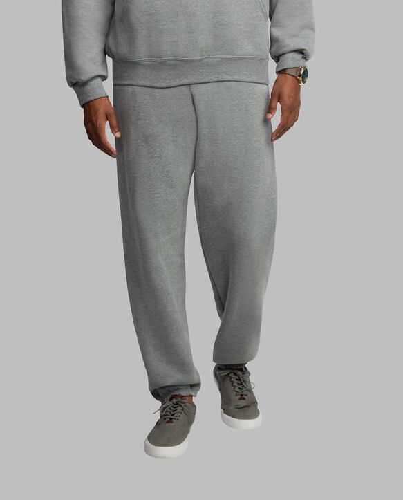 Eversoft® Fleece Elastic Bottom Sweatpants, Extended Sizes Grey Heather