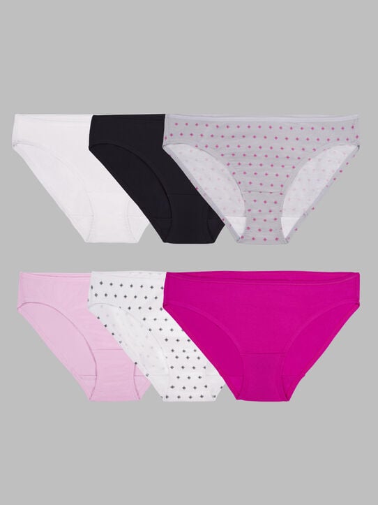 Women's Cotton Stretch Bikini Panty, Assorted 6 Pack Assorted