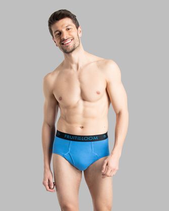 Men's Breathable Black and Gray Brief, 4 Pack, Size 2XL 