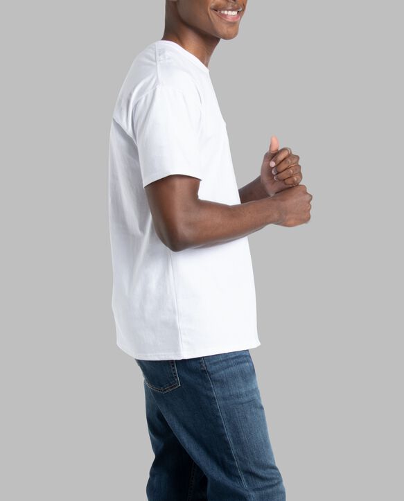 Men’s Eversoft® Short Sleeve Pocket T-Shirt, 2 Pack WHITE ICE