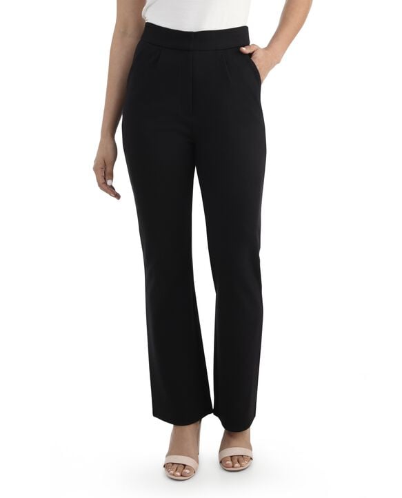Women's Seek No Further High Waisted Pleated Fit and Flare Pants Brilliant Black