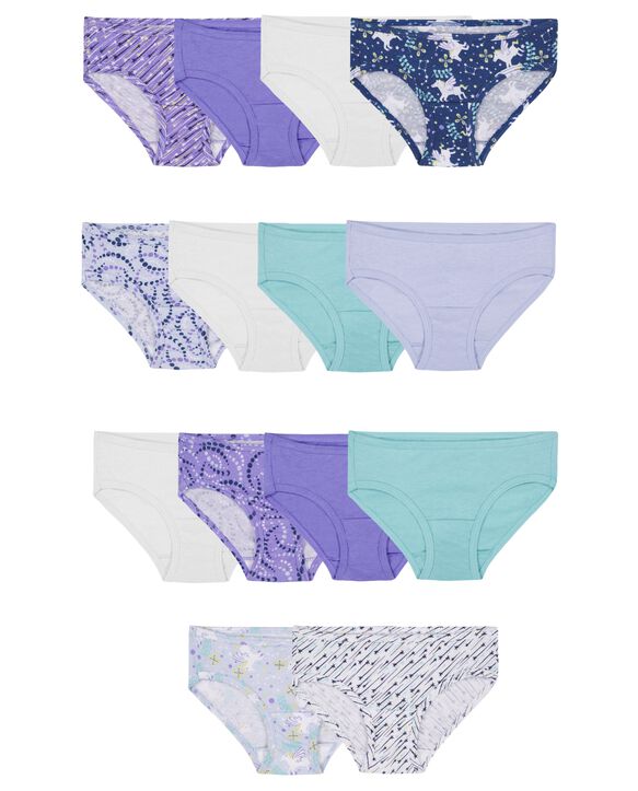 Girls' Assorted Cotton Hipster, 14 Pack Galaxy Print Assortment