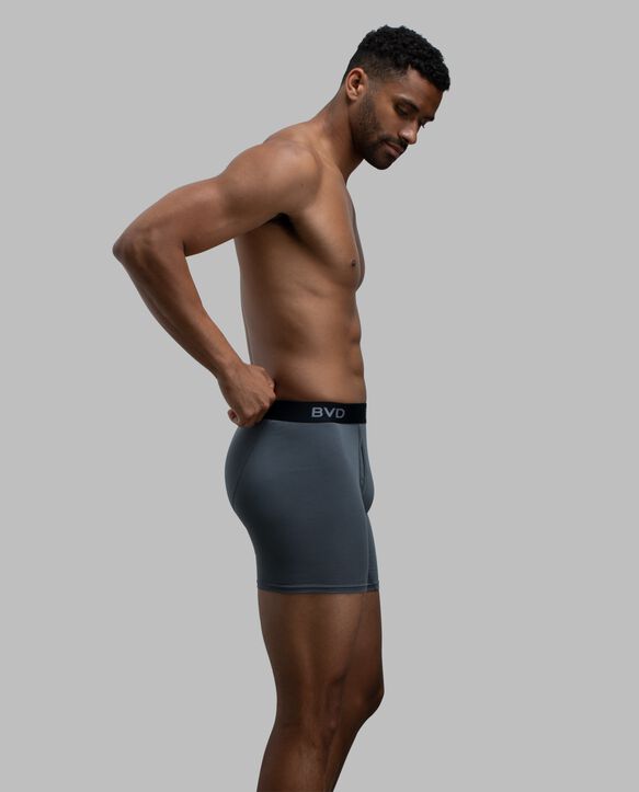 BVD® Men's Cotton Stretch Boxer Briefs, Assorted 3 Pack Assorted