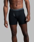 Men's CoolZone® Fly Boxer Briefs, Black and Grey 6 Pack ASSORTED