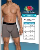 Men's 360 Stretch Cooling Channels Assorted Boxer Brief Extended Sizes, 6 Pack, 2XL 