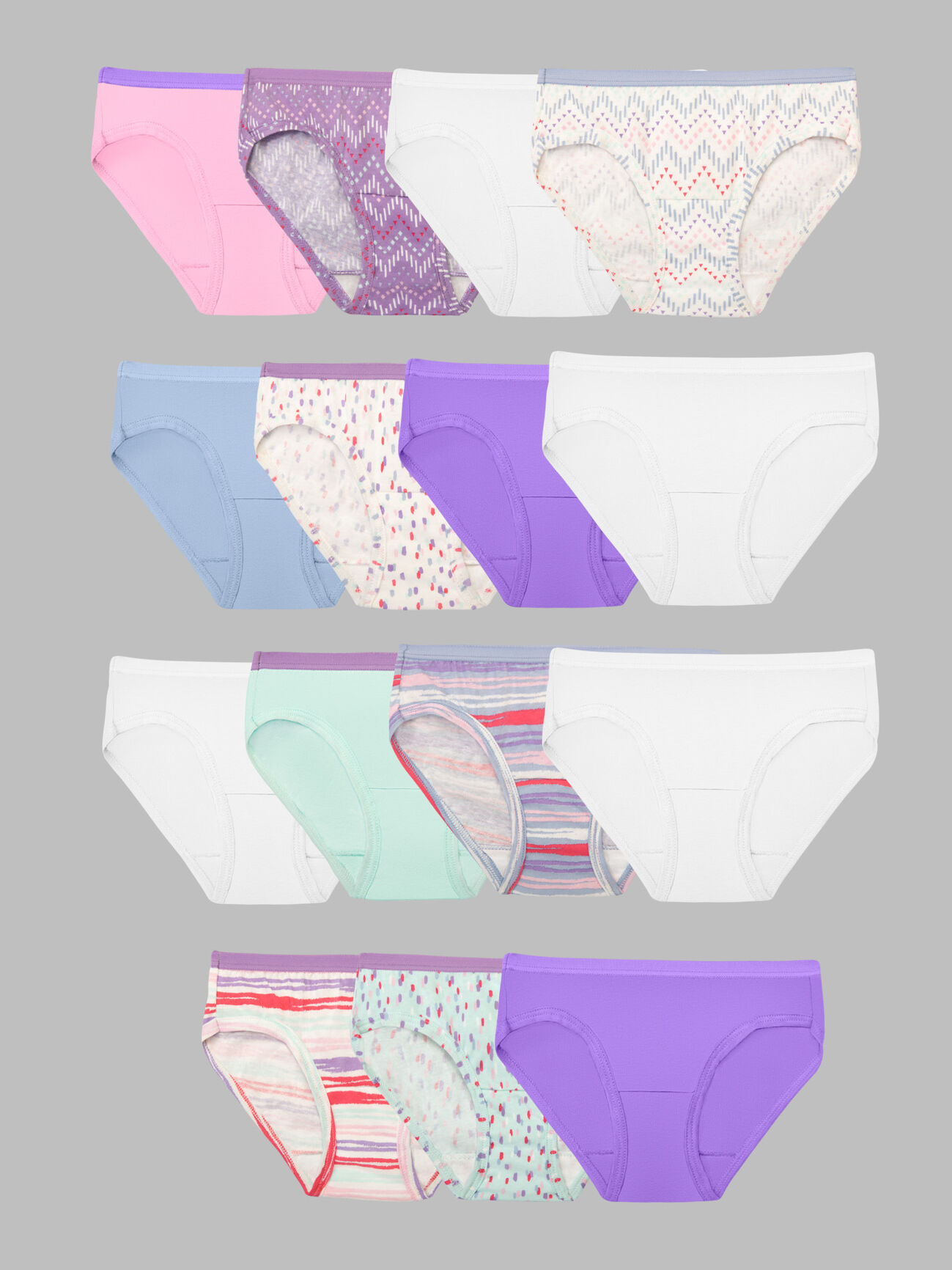 Girls' EverSoft®  Hipster Underwear, Assorted 14+1 Bonus Pack ASSORTED