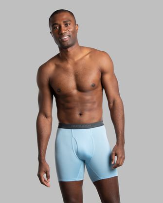 Men's Micro-Stretch Boxer Briefs, Black and Gray 5 Pack 