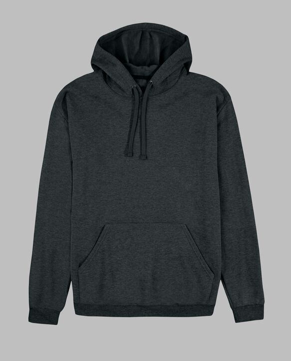 Eversoft® Fleece Pullover Hoodie Sweatshirt, Extended Sizes, 1 Pack Black Heather