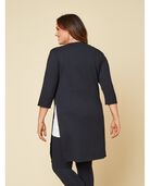 Women’s Seek No Further Plus Size Ponte Open Front Long Cardigan Brilliant Black