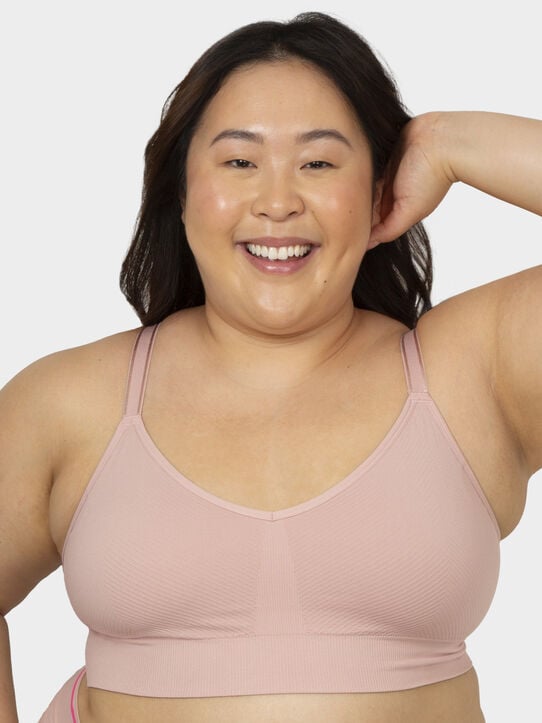 'So Comfy' Seamless Bralette, 2 Pack Rose Shadow/ Black Hue