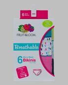 Girls' Breathable Micro-Mesh Bikini Underwear, Assorted 6 Pack ROT. 3