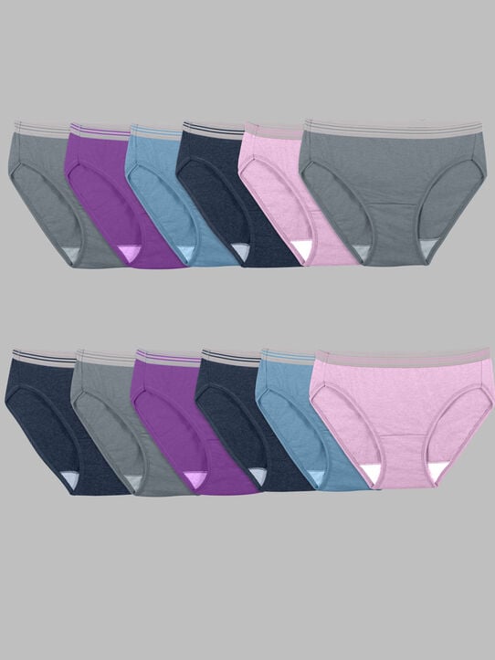 Women's Heather Bikini Panty, Assorted 12 pack ASSORTED