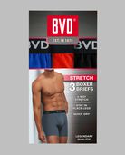 BVD Men's Cotton Stretch Boxer Briefs, 3 Pack ASSORTED