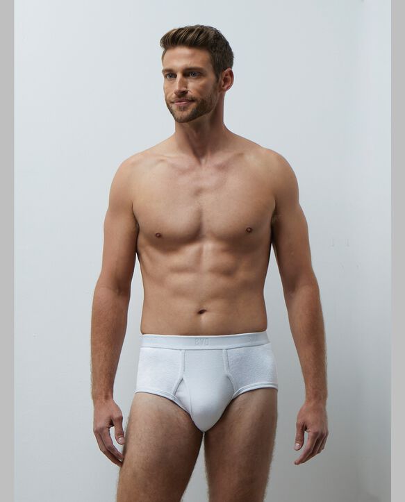 BVD® Men's Cotton Briefs, White 6 Pack White