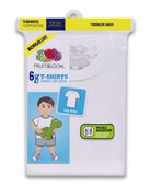 Toddler Boys' White Crew Neck T-Shirts, 6 Pack WHITE