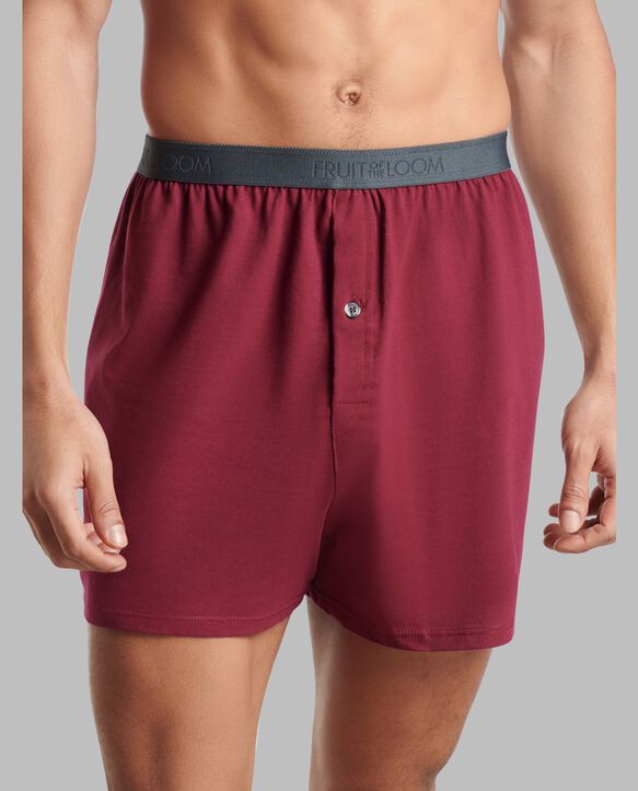 Premium Men's Knit Boxers, Assorted 4 Pack Assorted