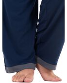 Women's Plus Soft & Breathable Plus Size V-Neck Pajama Set MIDNIGHT BLUE