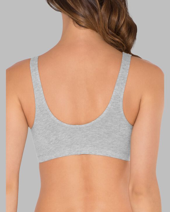 Women's Beyondsoft® Front Closure Cotton Bra HEATHER GREY