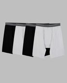 Men's Micro-Stretch Long Leg Boxer Briefs, 2XL Black and Grey 4 Pack ASSORTED