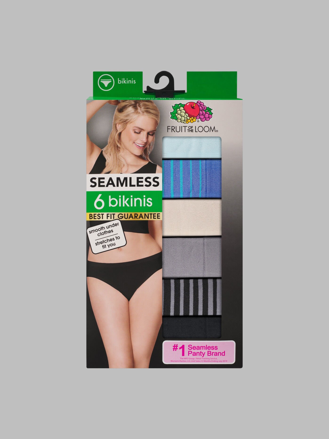 Women s 360 Stretch Seamless Bikini Panty Assorted 6 Pack