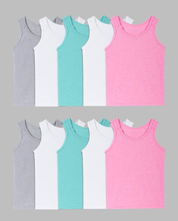 Toddler Girls' Tank, 10 Pack ASSORTED