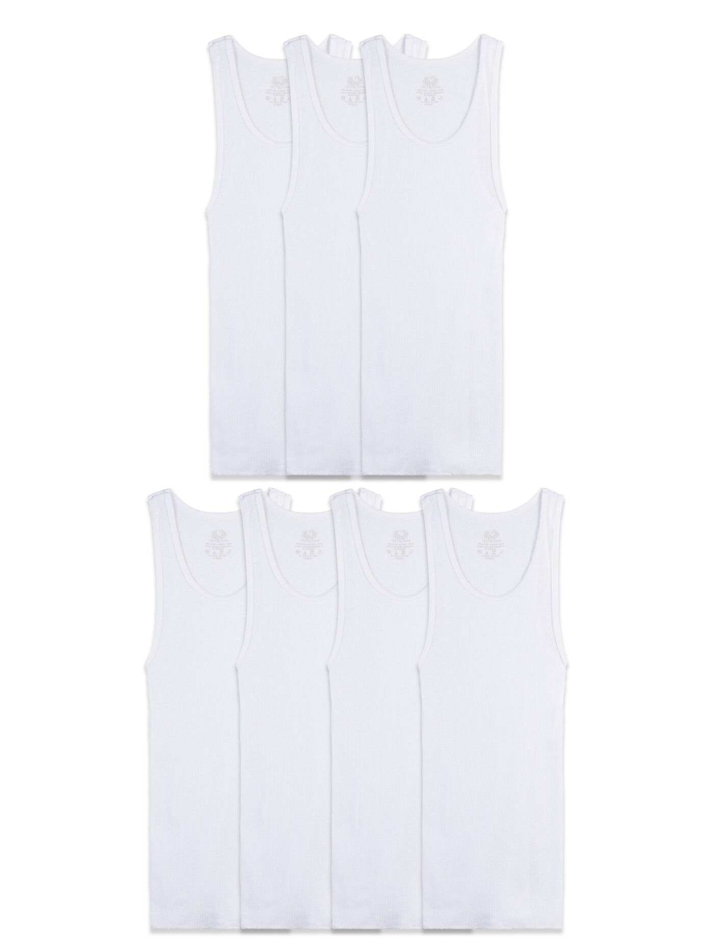 BOOPH 3 Pack White Boys Tank Top Sleeveless Shirt Undershirt for Little Boy