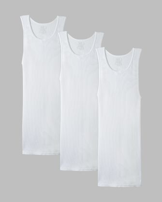 Big Men's A-Shirt, White 3 Pack WHITE ICE