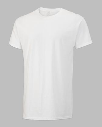 Men's Short Sleeve Crew T-Shirts, White 6 Pack 