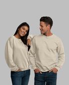 Eversoft® Fleece Crew Sweatshirt, Extended Sizes Khaki Heather