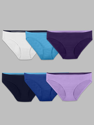 Women's Breathable Micro-Mesh Bikini Underwear, 6 Pack 