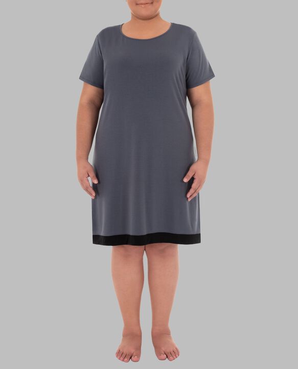 Women's Plus Fit for Me® Soft & Breathable Pajama Sleepshirt MONUMENT