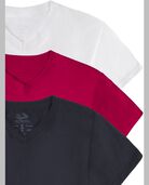 Boys' Supersoft Short Sleeve V-Neck T-Shirt, 3 Color Pack Macintosh Asst.